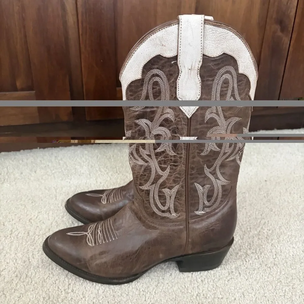EUC Idyllwind Women’s Banter Western Boots Brown Leather Size 9 Cowgirl Cowboy